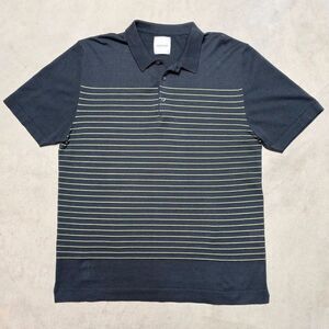 Bellwood Men's Gray w/ Yellow Stripe Made in Italy Polo Shirt - Size 56 (Large)